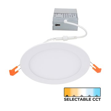 TCP 6" LED Edge-Lit Snap-In Downlight - Selectable CCT - 12 W - Dimmable - 1100 Lumens