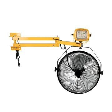 30 W LED Collapsible Dock Light With Fan - 40” Adjustable Mounting Arm - 4,200 Lumens - 5000K