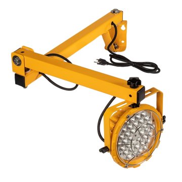 60W LED Dock Light - Adjustable Steel Mounting Arm - 6600 Lumens - 5000K