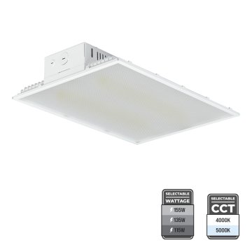 155W Max 1ft LED Linear High Bay - Selectable Wattage and CCT - Up to 400W MH Equivalent - Up to 23,250 Lumens