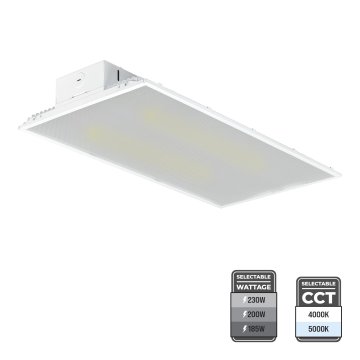 230W Max 1.5ft LED Linear High Bay - Selectable Wattage and CCT - Up to 750W MH Equivalent - Up to 34,500 Lumens