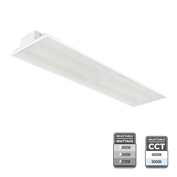 400W Max LED 3ft Linear High Bay - Selectable Wattage and CCT - Up to 1,000W MH Equivalent - Up to 60,000 Lumens                            
                        