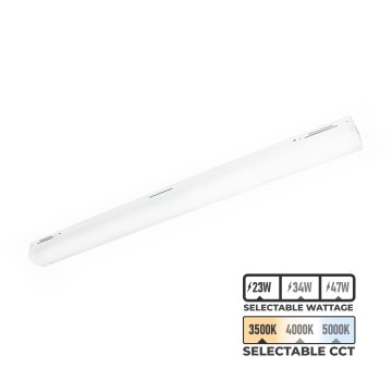 MaxLite 4ft Linear Strip GEN 3 - Control Ready - Selectable Wattage - Selectable CCT - Up To 6,580 Lumens - 23W / 34W / 47W - 3500K / 4000K / 5000K