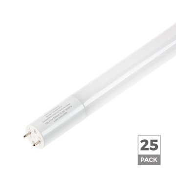 TCP LED T8 Type B Tube Light - 4' - Type B Bypass Tube - 2400 Lumens - 5000K - 25-Pack