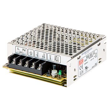 RS-x-12 - Mean Well LED Power Supply - RS series 50W Enclosed Power Supply - 12V DC