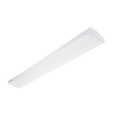 4ft LED Strip Light Fixture With Diffuser Lens - 3 Lamp T8 Bulbs - LED Ready - Single Ended - Fixture Only