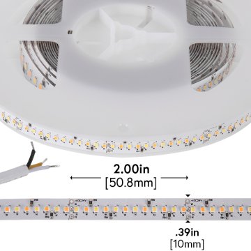Tunable White LED Strip Light Reel - Color Temperature Changing 24V LED Tape Light - 511 Lumens/ft.