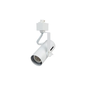                             Angled side view of Nora Lighting Universal LED-Ready Halo Track Light Head. Optional bulb not shown.                            
                        
                        
