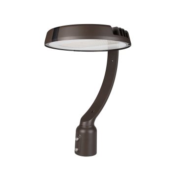 Single Arm Post Top LED Light With Optional Photocell - Selectable Wattage and CCT - 400W MH Equivalent - Up to 18,000 Lumens 
