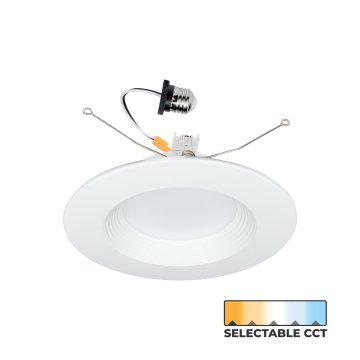 Lightolier 10 W Retrofit 6" Downlight - Selectable CCT - 75 W Incandescent Equivalent - 850 Lumens