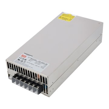 Mean Well SE Series LED Switching Power Supply - Enclosed - 36 VDC - 450W / 600W - Optional Power Cord