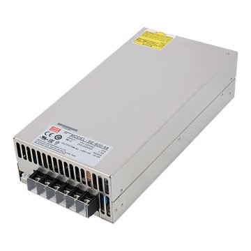 Mean Well SE Series LED Switching Power Supply - Enclosed - 48 VDC - 450W / 600W - Optional Power Cord