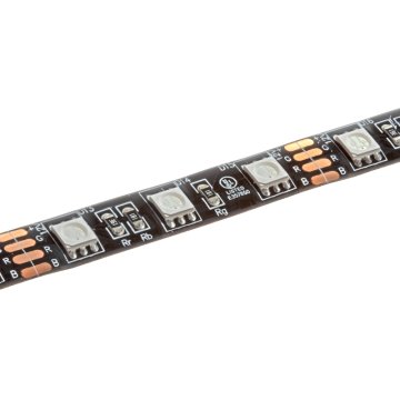 12V 5m RGB LED Black PCB Strip Light - IP64 - Dimmable