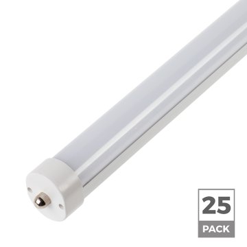 8ft 36W T8/T12 LED Tube - 4320 Lumens - Ballast Bypass Type B - 59W Equivalent - 5000K - 25 Pack