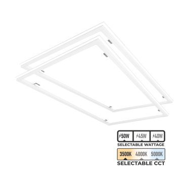 LED Grid Frame 2x4 Light - Selectable Wattage and CCT - Up to 6,250 Lumens - 40 W / 45 W / 50 W - 3500K / 4000K / 5000K - 2-Pack