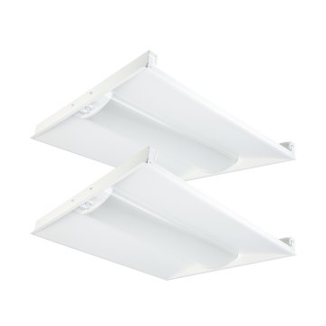 35W 2x2 LED Troffer Light with Built-In Bluetooth MESH Sensor - Selectable and Tunable CCT - Up To 4,480 Lumens - 2-Pack