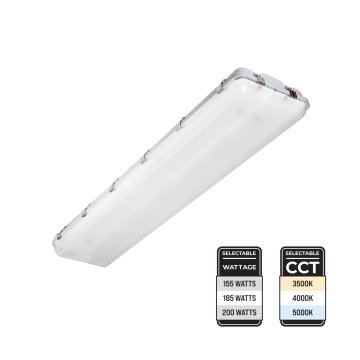 4ft Vapor Tight LED Linear High Bay - Selectable Wattage and CCT - Up to 600W MH Equivalent - Up To 32,000 Lumens - 155W / 185W / 200W - 3500K / 4000K / 5000K                            
                        