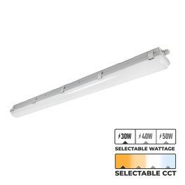 4 ft LED Vapor Tight Strip Light - Selectable Wattage and CCT - NSF Certified - Up To 6,500 Lumens