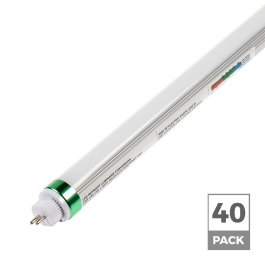 24W T5HO LED Tube - 4' Fluorescent Replacement - 3840 Lumens - Dual End Ballast Bypass Type B - F54T5HO Equivalent - 5000K - 40 Pack