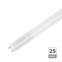 TCP LED T8 Type B Tube Light - 4' - Type B Bypass Tube - 2400 Lumens - 5000K - 25-Pack
