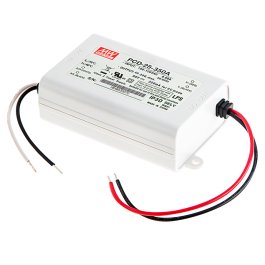 Mean Well LED Switching Power Supply - PCD Series 20-25W AC Dimmable LED Constant Current Driver - A-Type - 350mA - 40-58 VDC