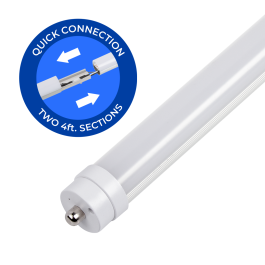 T8/T12 LED Type A Tube - 2 4-foot Sections - 36W - 5040 Lumens - Dual End Electric Ballast Compatible - 75W Equivalent - 5000K