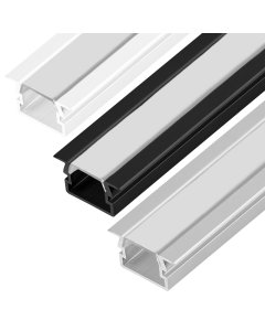 PDS-NK Aluminum Channel - Recessed - For Strips Up To 14mm - 1m / 2m