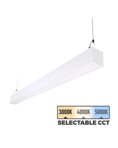 50W LED Linear Fixture - 4ft Up / Down Light - Linkable - Selectable CCT - 6,500 Lumens - White Finish                            
                        