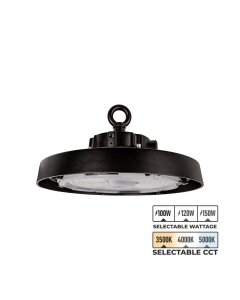 Euri Lighting UFO LED High Bay - Selectable CCT - Selectable Wattage - Up to 22,500 Lumens - 3500K / 4000K / 5000K - 100W / 120W / 150W
