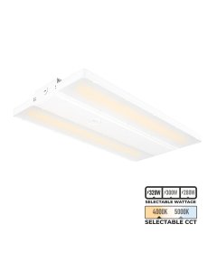 2’ LED Linear High Bay - Selectable CCT and Wattage - Sensor Ready - 1,000W MH Equivalent - Up To 44,800 Lumens - 4000K / 5000K - 280W / 300W / 320W
