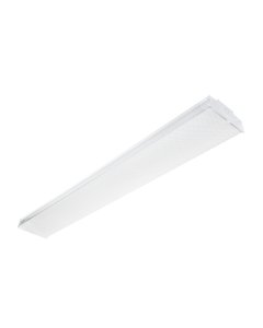 4ft LED Strip Light Fixture With Diffuser Lens - 3 Lamp T8 Bulbs - LED Ready - Single Ended - Fixture Only