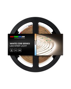 5m White COB LED Strip Light - High CRI - 24V - IP20