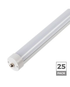 8ft 36W T8/T12 LED Tube - 4320 Lumens - Ballast Bypass Type B - 59W Equivalent - 5000K - 25 Pack