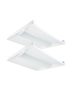 35W 2x2 LED Troffer Light with Built-In Bluetooth MESH Sensor - Selectable and Tunable CCT - Up To 4,480 Lumens - 2-Pack