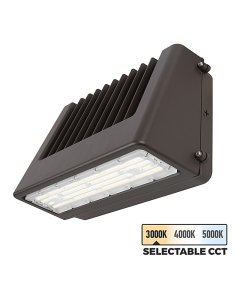 40W Selectable CCT Full Cutoff LED Wall Pack - Bypassable Photocell - 4800 Lumens - 175W MH Equivalent