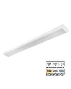 4ft LED Wraparound Light Fixture - Selectable CCT & Wattage - Up To 7,800 Lumens - 55W / 60W / 65W