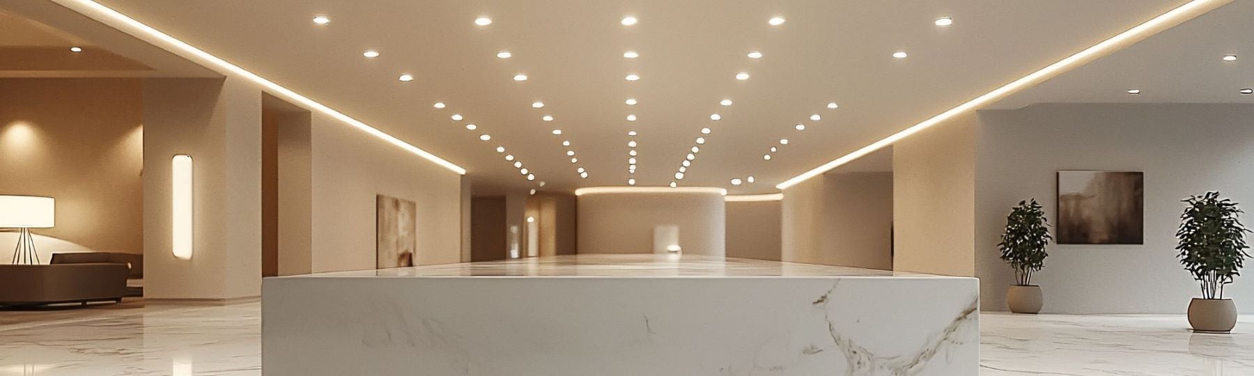 LED Downlights in Lobby