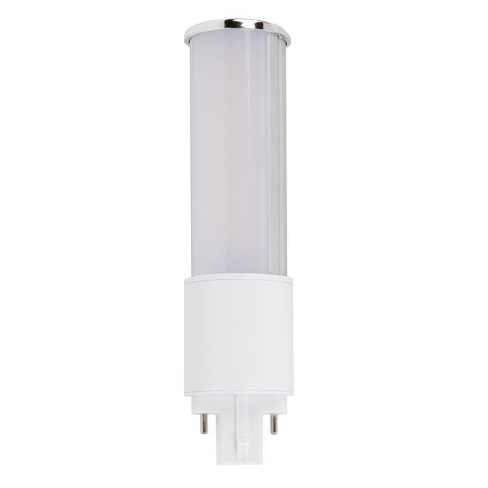 A white PL lamp with a G23 base.